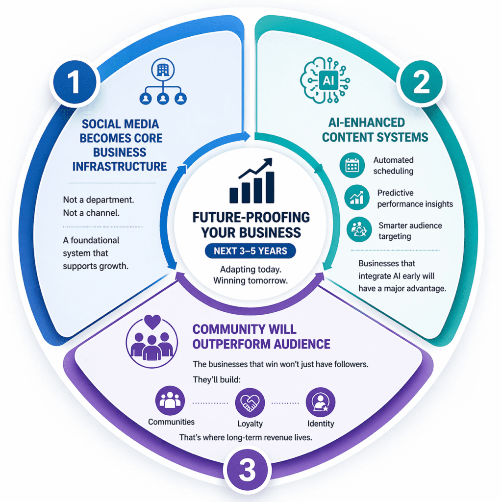 infograph of how future proofing your business can enhance your growth. 