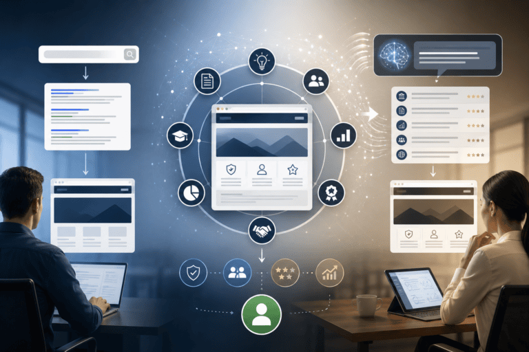 Featured image shows how the new search engines are no click website authority verifiers
